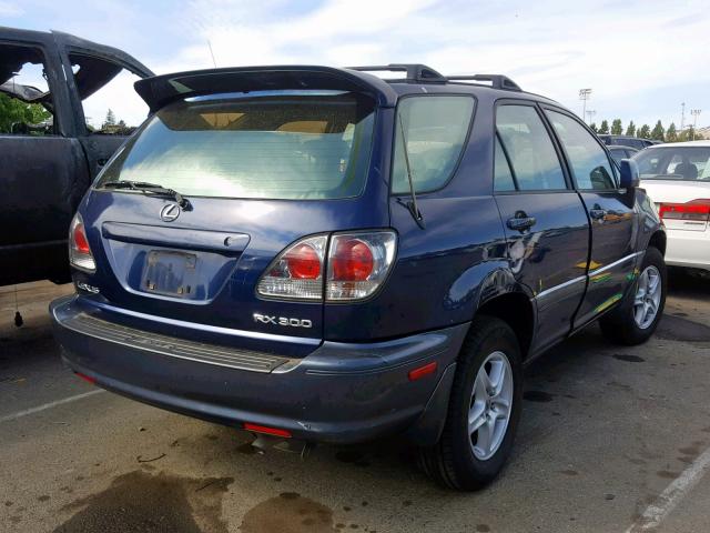 JTJHF10U620271882 - 2002 LEXUS RX 300 BLUE photo 4