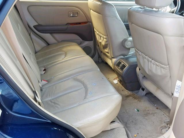 JTJHF10U620271882 - 2002 LEXUS RX 300 BLUE photo 6