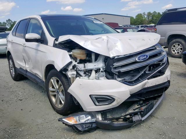 2FMTK3J92FBB85855 - 2015 FORD EDGE SEL WHITE photo 1