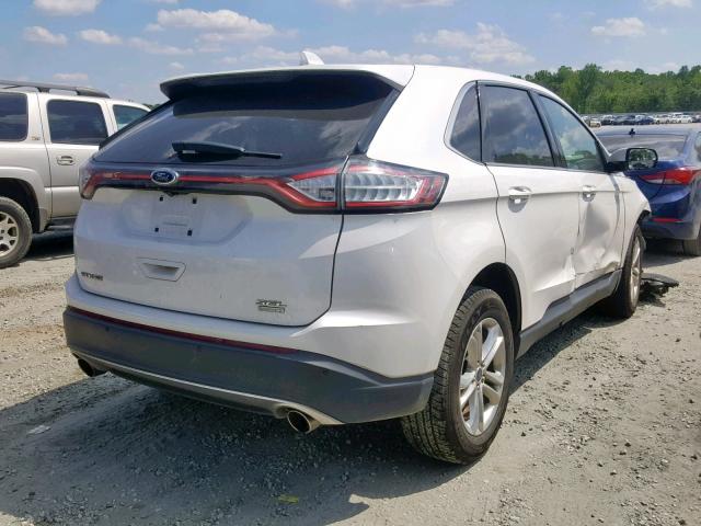 2FMTK3J92FBB85855 - 2015 FORD EDGE SEL WHITE photo 4