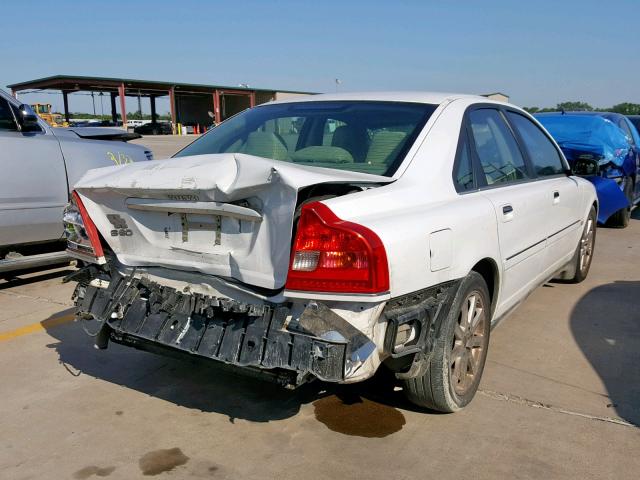 YV1TS59H041366015 - 2004 VOLVO S80 2.5T WHITE photo 4