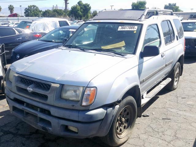 5N1ED28T61C501992 - 2001 NISSAN XTERRA XE SILVER photo 2