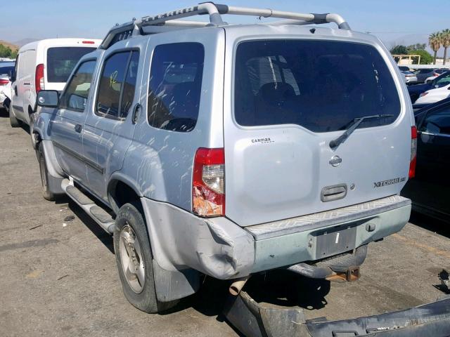 5N1ED28T61C501992 - 2001 NISSAN XTERRA XE SILVER photo 3