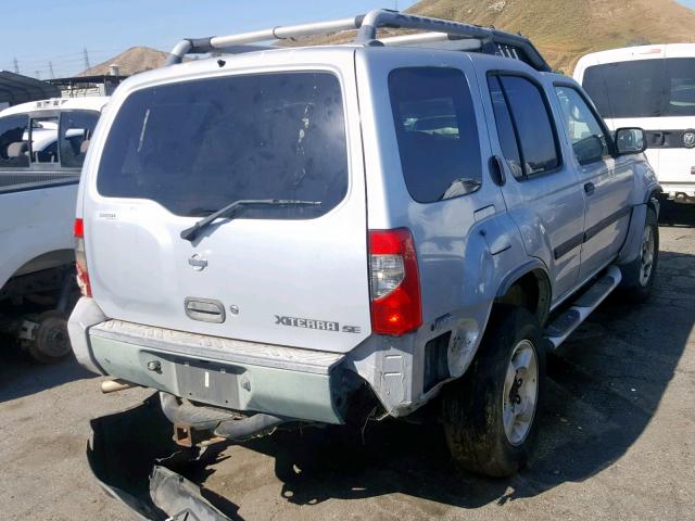 5N1ED28T61C501992 - 2001 NISSAN XTERRA XE SILVER photo 4