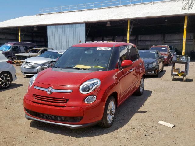 ZFBCFABH7EZ024046 - 2014 FIAT 500L EASY RED photo 2