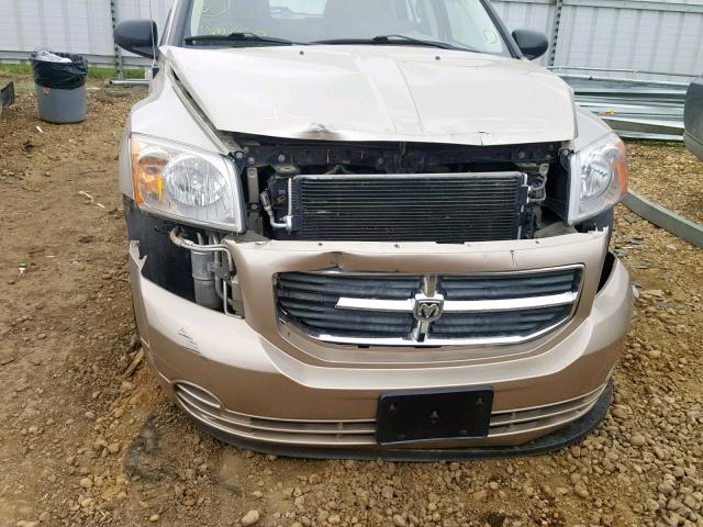 1B3HB48A89D200858 - 2009 DODGE CALIBER SX GOLD photo 9