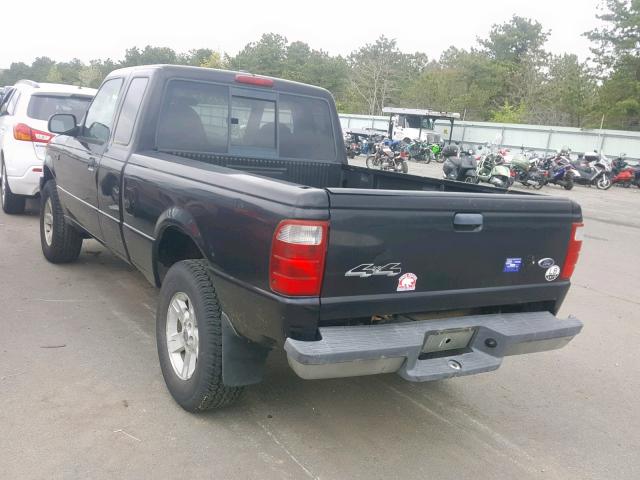 1FTYR15E93TA46724 - 2003 FORD RANGER SUP BLACK photo 3