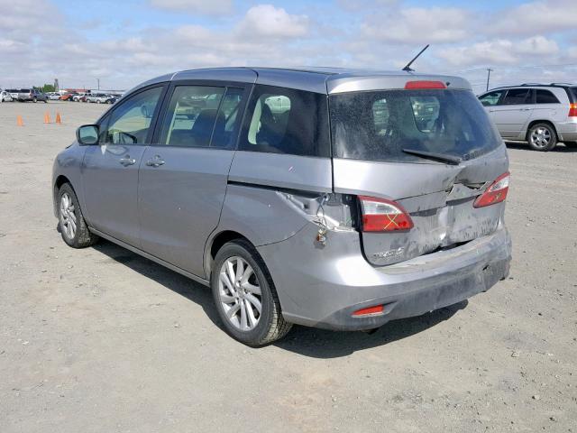 JM1CW2BL3C0120104 - 2012 MAZDA 5 GRAY photo 3