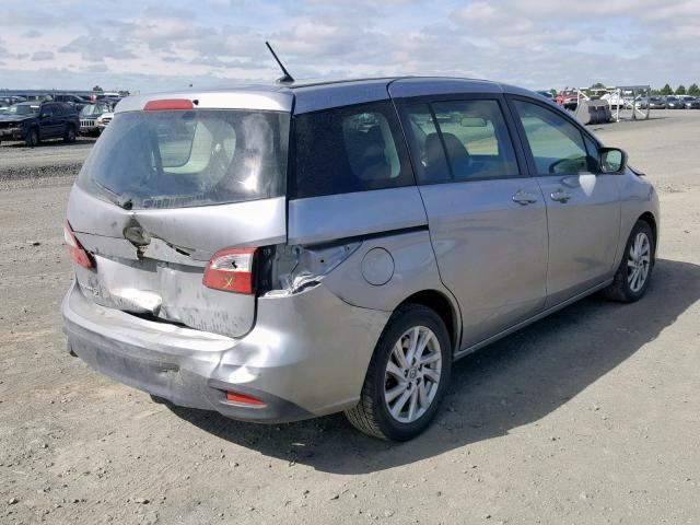 JM1CW2BL3C0120104 - 2012 MAZDA 5 GRAY photo 4