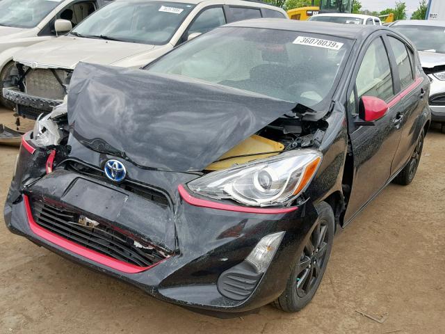 JTDKDTB39G1119658 - 2016 TOYOTA PRIUS C BLACK photo 2