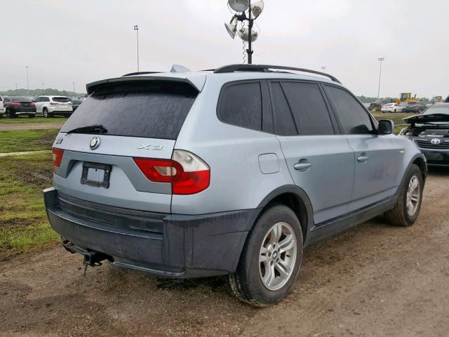 WBXPA93465WD14163 - 2005 BMW X3 3.0I BLUE photo 4