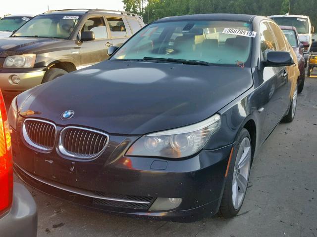 WBANV13518CZ58527 - 2008 BMW 528 XI BLACK photo 2