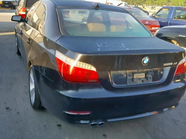 WBANV13518CZ58527 - 2008 BMW 528 XI BLACK photo 3