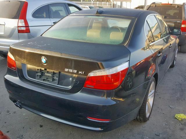 WBANV13518CZ58527 - 2008 BMW 528 XI BLACK photo 4