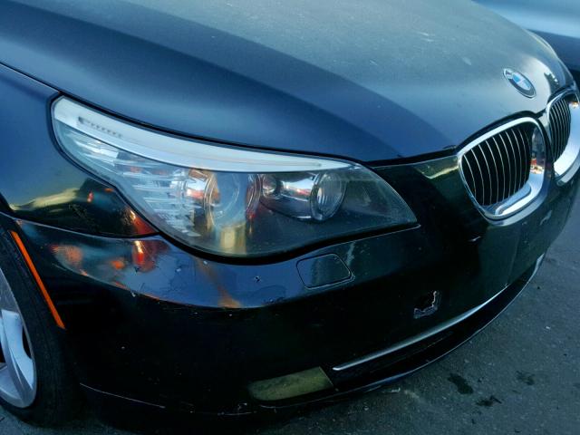 WBANV13518CZ58527 - 2008 BMW 528 XI BLACK photo 9