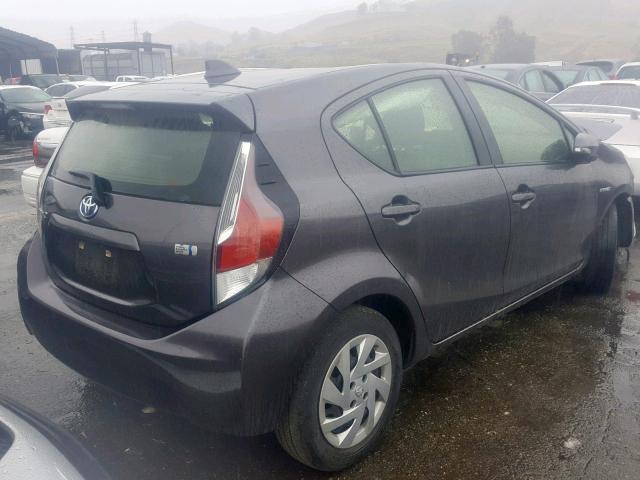 JTDKDTB30F1104481 - 2015 TOYOTA PRIUS C CHARCOAL photo 4