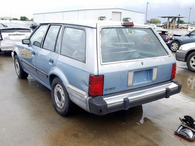 1FAPP9897KW336302 - 1989 FORD ESCORT LX BLUE photo 3