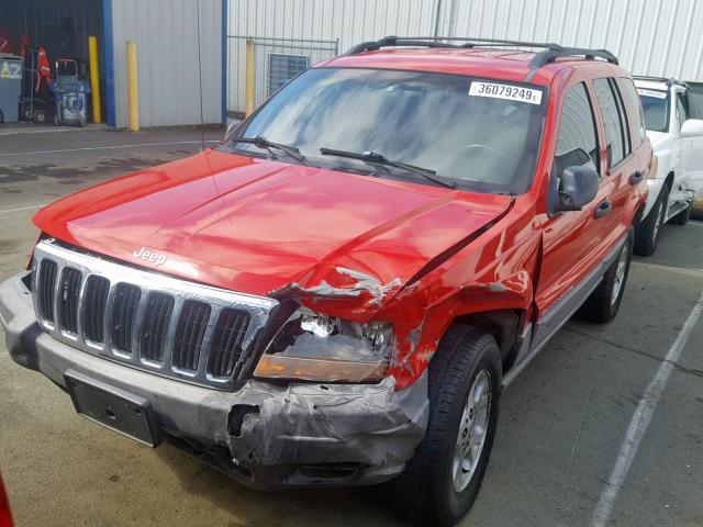 1J4G258S7XC768489 - 1999 JEEP GRAND CHER RED photo 2