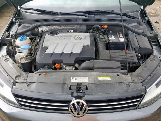 3VWLL7AJ7DM388834 - 2013 VOLKSWAGEN JETTA TDI GRAY photo 7