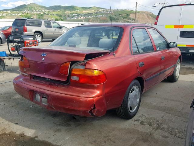 1Y1SK52802Z406129 - 2002 CHEVROLET GEO PRIZM RED photo 4