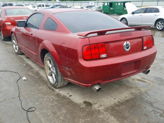 1ZVHT82H455146520 - 2005 FORD MUSTANG GT RED photo 3