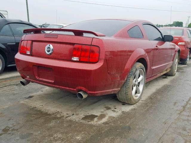 1ZVHT82H455146520 - 2005 FORD MUSTANG GT RED photo 4