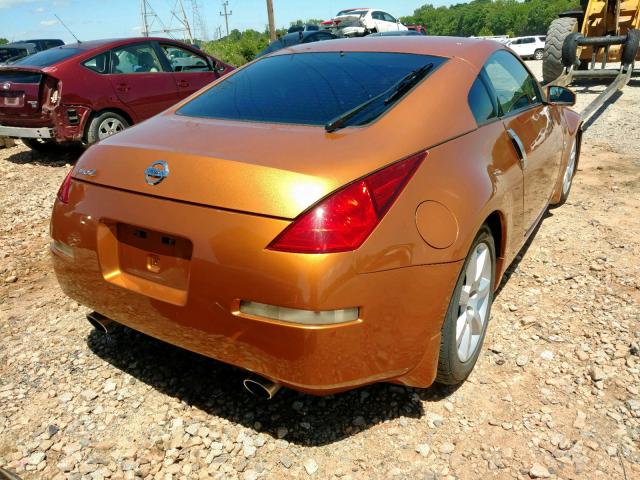 JN1AZ34E54T063538 - 2004 NISSAN 350Z COUPE ORANGE photo 4