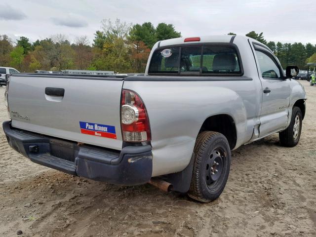 5TENX4CN0AZ680905 - 2010 TOYOTA TACOMA SILVER photo 4