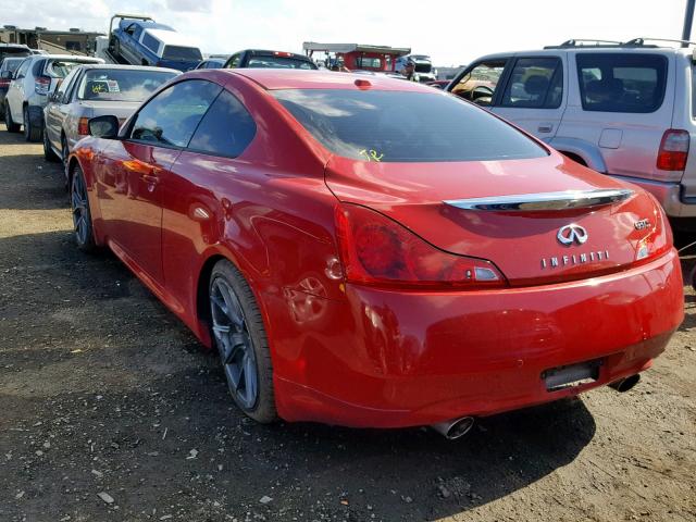 JN1CV6EK5CM421191 - 2012 INFINITI G37 BASE RED photo 3