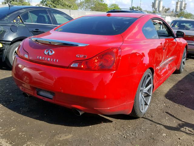 JN1CV6EK5CM421191 - 2012 INFINITI G37 BASE RED photo 4