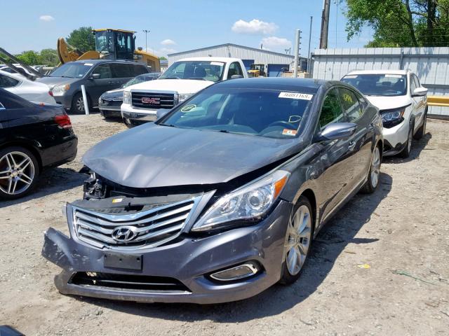 KMHFH4JG0DA261498 - 2013 HYUNDAI AZERA GLS GRAY photo 2