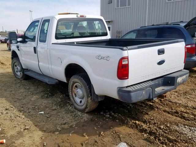 1FTSX21598EE25919 - 2008 FORD F250 SUPER WHITE photo 3