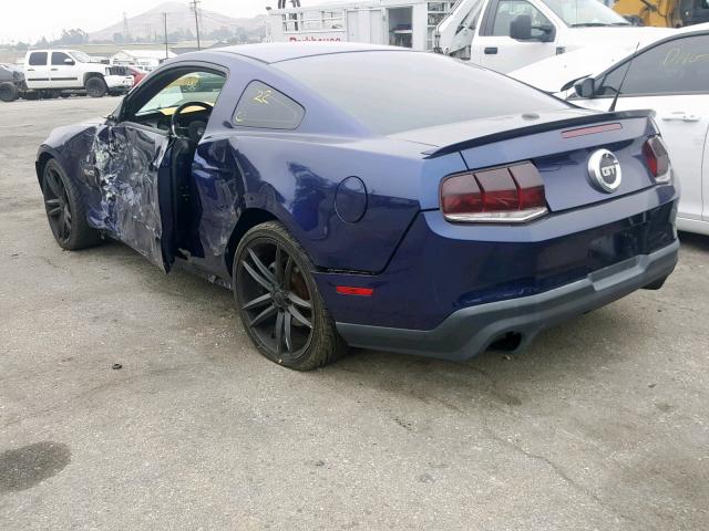 1ZVBP8CF6C5220282 - 2012 FORD MUSTANG GT BLUE photo 3