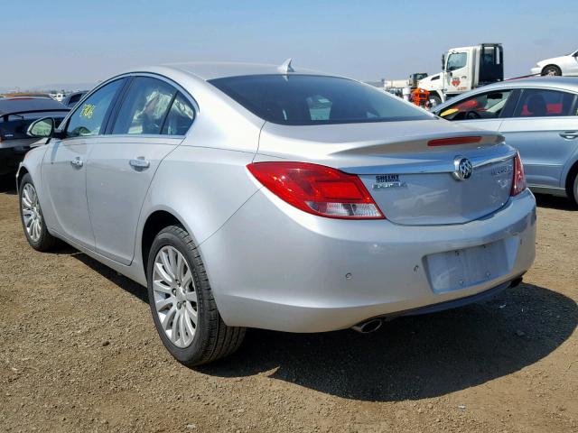 2G4GT5GV9D9172099 - 2013 BUICK REGAL PREM SILVER photo 3