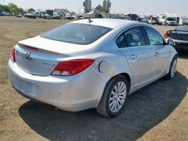 2G4GT5GV9D9172099 - 2013 BUICK REGAL PREM SILVER photo 4