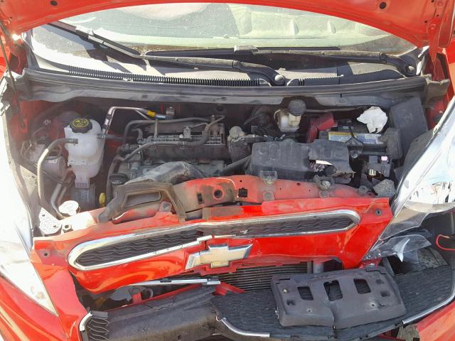 KL8CA6S92FC806186 - 2015 CHEVROLET SPARK LS RED photo 7