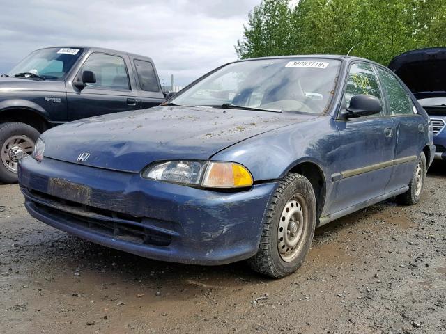 JHMEG8549SS046475 - 1995 HONDA CIVIC DX BLUE photo 2