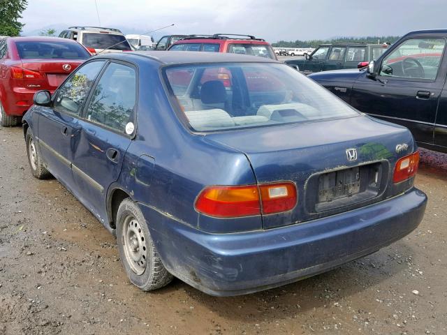 JHMEG8549SS046475 - 1995 HONDA CIVIC DX BLUE photo 3