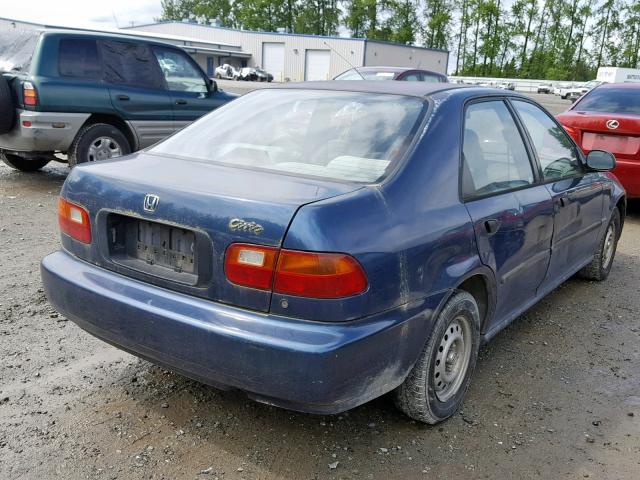 JHMEG8549SS046475 - 1995 HONDA CIVIC DX BLUE photo 4