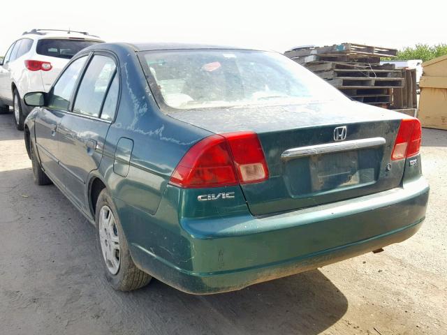 2HGES15182H566849 - 2002 HONDA CIVIC DX GREEN photo 3