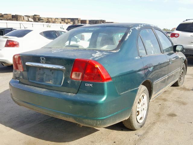 2HGES15182H566849 - 2002 HONDA CIVIC DX GREEN photo 4