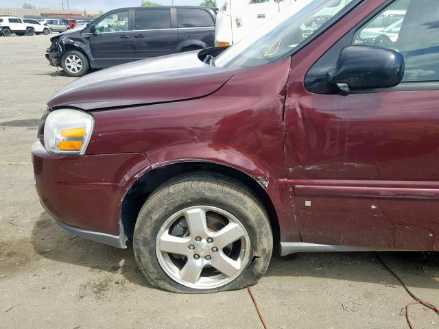 1GNDV33158D133230 - 2008 CHEVROLET UPLANDER L MAROON photo 9