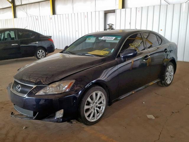 JTHBK262782082475 - 2008 LEXUS IS 250 BLUE photo 2