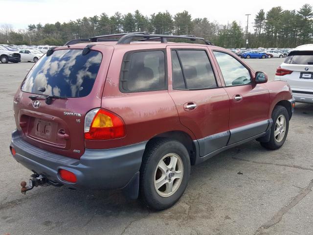 KM8SC73D82U283309 - 2002 HYUNDAI SANTA FE GLS  photo 4