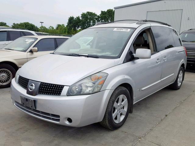 5N1BV28U74N331661 - 2004 NISSAN QUEST S SILVER photo 2