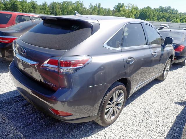 JTJZB1BA4D2411664 - 2013 LEXUS RX 450H SILVER photo 4