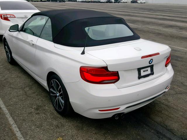 WBA2M7C52KVD52340 - 2019 BMW 230I WHITE photo 3