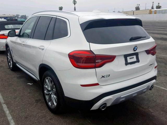 5UXTR7C51KLE94715 - 2019 BMW X3 SDRIVE3 WHITE photo 3