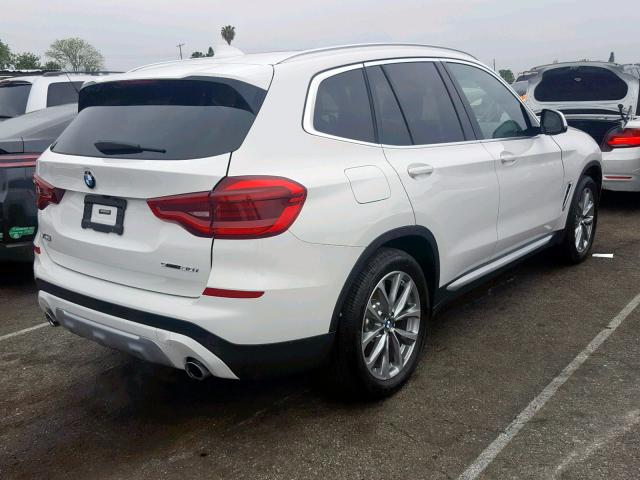 5UXTR7C51KLE94715 - 2019 BMW X3 SDRIVE3 WHITE photo 4