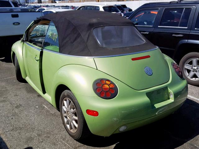 3VWCM31Y25M317335 - 2005 VOLKSWAGEN NEW BEETLE GREEN photo 3